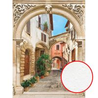 Фреска Ortograf Городской пейзаж 5073 Фактура бархат FX Флизелин (2*2,7) Бежевый, Город — фото 1, Фрески