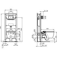 Комплект унитаза с инсталляцией Ideal Standard ProSys Blend Сurve M374901 с сиденьем Микролифт — фото 17, Комплекты унитаз + инсталляция