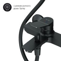 Душевая система AM.PM X-Joy F42885A14 Черная — фото 18, Душевые стойки