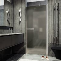 Душевая дверь Maybah Glass MGD-460-5 900x1980 на монопетле Хром матовый стекло бронзовое матовое — фото 1, Душевые двери в нишу