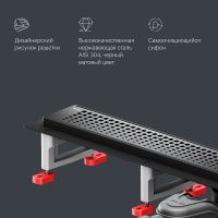 Товар: Душевой лоток AM.PM MasterFlow 70 W01SC-P11-070-01BM с Черной матовой решеткой Cut Gradient - фото 13 Душевой лоток AM.PM MasterFlow 70 W01SC-P11-070-01BM с Черной матовой решеткой Cut Gradient — фото 13, Душевые лотки