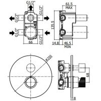 Смеситель для душа Paffoni Jo JO019CR Хром — фото 2, Смеситель для душа