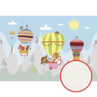 Фреска детская Ortograf Для самых маленьких 32958 Фактура флок FLK Флизелин (4*2,7) Разноцветный, Животные/Воздушные шары — фото 1, Фрески