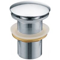 Донный клапан Kaiser 8038 click-clack Хром — фото 1, Донные клапаны