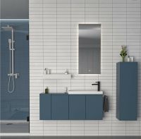 Товар: Тумба с раковиной Orka Ferla 60 5004323 подвесная Синяя матовая - фото 4 Тумба с раковиной Orka Ferla 60 5004323 подвесная Синяя матовая — фото 4, Мебель для ванной