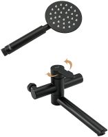 Смеситель для ванны Frap H801 F32801-6 универсальный Черный матовый — фото 9, Смеситель для ванны