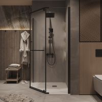 Товар: Душевой уголок Grossman Pragma 100х100 302.K33.03.1010.21.00 профиль Черный матовый стекло прозрачное - фото 3 Душевой уголок Grossman Pragma 100х100 302.K33.03.1010.21.00 профиль Черный матовый стекло прозрачное — фото 3, Душевые уголки трапеция