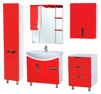 Товар: Подвесной шкаф Bellezza Лагуна 50 4642106180031 Красный Белый - фото 2 Подвесной шкаф Bellezza Лагуна 50 4642106180031 Красный Белый — фото 2, Мебель для ванной