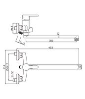 Смеситель для ванны Olive's Torres 17221TRB универсальный Черный матовый — фото 3, Смеситель для ванны