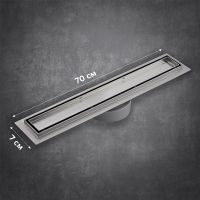 Душевой лоток Ростовская Мануфактура Сантехники РМС ТЛ-02-70х7 с решеткой под плитку — фото 5, Душевые лотки