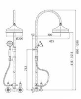 Душевая система Cezares FIRST-CD-03/24-Bi Золото — фото 3, Душевые стойки