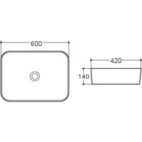 Раковина-чаша Vincea 60 VBS-304 Белая — фото 2, Раковины накладные