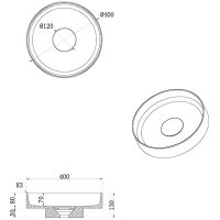 Раковина-чаша Boheme Corian 40 801-ED Emprador — фото 6, Раковины