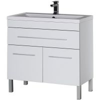 Тумба с раковиной Aquanet Верона 100 213034 Белая — фото 1, Тумбы с раковиной