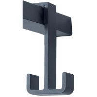 Двойной крючок Jacob Delafon Nouvelle Vague E9405-BLV Черный матовый — фото 1, Крючки для полотенец