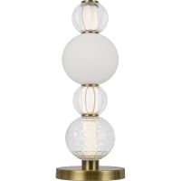 Настольная лампа Maytoni Modern Collar MOD301TL-L18G3K Прозрачная Белая Золото — фото 1, Настольные лампы