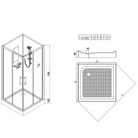 Душевая кабина Esbano ES-90CK 90x90 ESKB90CK без гидромассажа — фото 19, Душевые кабины