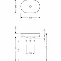 Раковина-чаша Serel Sapphire 59.5 SP46 Белая — фото 2, Раковины накладные
