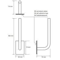 Держатель запасного рулона Bemeta Easy 163112230 Черный матовый — фото 2, Держатели для запасных рулонов