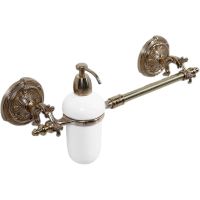 Полотенцедержатель c дозатором для жидкого мыла Art&Max Barocco AM-2057D-Br Бронза — фото 1, Дозаторы