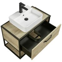 Товар: Тумба под раковину Aquaton Лофт Фабрик 80 1A242401LTDU0 подвесная Дуб эндгрейн - фото 8 Тумба под раковину Aquaton Лофт Фабрик 80 1A242401LTDU0 подвесная Дуб эндгрейн — фото 8, Мебель для ванной