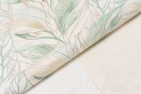 Обои Артекс Хлоя 10708-03 Винил на флизелине (1,06*10,05) Зеленый/Бежевый, Листья — фото 3, Обои для стен