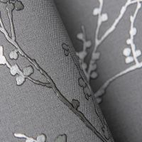 Обои Andrea Rossi Spectrum Pro 54386-3 Винил на флизелине (1,06*10) Серый/Серебряный, Листья/Рогожка — фото 2, Обои для стен