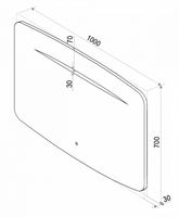 Зеркало Art&Max Gina AM-Gin-1000-700-DS-F-H с подсветкой с сенсорным выключателем — фото 8, Мебель для ванной