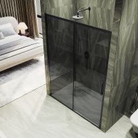 Товар: Душевая дверь Maybah Glass MGD-1284-6 1200x1950 раздвижная профиль Черный стекло графитовое - фото 3 Душевая дверь Maybah Glass MGD-1284-6 1200x1950 раздвижная профиль Черный стекло графитовое — фото 3, Душевые двери в нишу