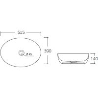Раковина-чаша Orange 52 B05-520W Белая глянцевая — фото 6, Раковины