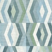 Обои AS Creation Geo Nordic 37533-2 Винил на флизелине (0,53*10,05) Белый/Голубой/Зеленый, Ромб — фото 1, Обои для стен