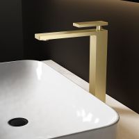 Смеситель для раковины Vincea Dice VBF-2DS2BG Брашированное золото — фото 2, Смесители для раковины