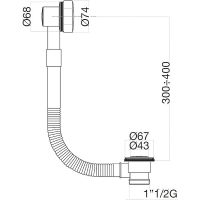 Товар: Слив-перелив Webert AC0036015 click-clack Хром - фото 2 Слив-перелив Webert AC0036015 click-clack Хром — фото 2, Сливы-переливы