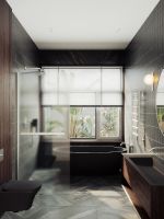 Душевая перегородка Maybah Glass MGD-713-5ш 1090x1950 в широком профиле Хром матовый стекло сатиновое — фото 3, Душевые перегородки