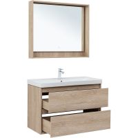 Товар: Тумба под раковину Aquanet Милан 100 336385 подвесная Дуб светлый - фото 12 Тумба под раковину Aquanet Милан 100 336385 подвесная Дуб светлый — фото 12, Мебель для ванной