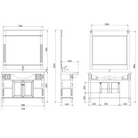 Тумба под раковину Migliore Kantri 120 26673 Бежевая — фото 3, Мебель для ванной