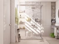 Товар: Душевой уголок STWORKI Карлстад 100x80 3GW014TTKK000 профиль Хром матовый стекло прозрачное - фото 3 Душевой уголок STWORKI Карлстад 100x80 3GW014TTKK000 профиль Хром матовый стекло прозрачное — фото 3, Душевые уголки