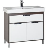 Тумба под раковину Aquanet Гретта 90 Венге Белая арт-177068 — фото 1, Тумбы под раковину