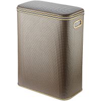 Корзина для белья Geralis RBG-B Ромб Бежевая темная, кант Золото, стандартная — фото 1, Корзины для белья