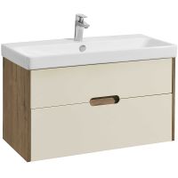 Тумба под раковину Aquaton Оливия 90 1A254401OLVG0 подвесная Бежевый Дуб велл — фото 1, Тумбы под раковину