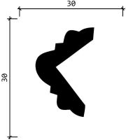 Уголок Decor-Dizayn DD06 2000x30x30 мм — фото 4, Стеновые уголки