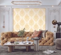 Обои Andrea Grifoni Palazzo Ragione 7024-2 Флизелин (1,06*10,05) Бежевый, Дамаск — фото 2, Обои для стен