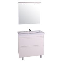 Тумба под раковину АСБ-мебель Коста 80 11495 Белый Ясень — фото 1, Мебель для ванной