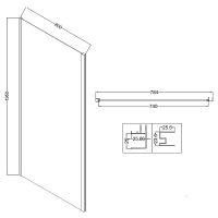 Товар: Душевая стенка Niagara Nova 80 NG-A80-34 профиль Хром стекло прозрачное - фото 4 Душевая стенка Niagara Nova 80 NG-A80-34 профиль Хром стекло прозрачное — фото 4, Боковые стенки