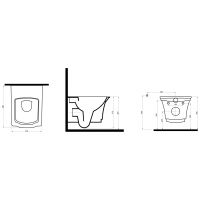 Унитаз Boheme Hermitage 951-CR подвесной Белый с узором Хром без сиденья — фото 2, Унитазы