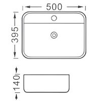 Раковина Aquatek Вега 50 AQ5506-MG Серая матовая — фото 2, Раковины накладные