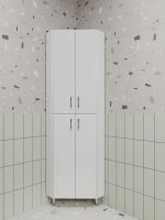 Шкаф пенал Style Line Веер 65 угловой Белый глянцевый арт-ЛС-00002327 — фото 2, Пеналы для ванной комнаты