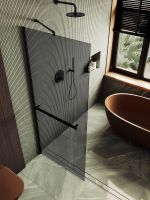 Товар: Душевая перегородка Maybah Glass MGD-735-6ш 890x1950 в широком профиле Черный стекло графитовое - фото 4 Душевая перегородка Maybah Glass MGD-735-6ш 890x1950 в широком профиле Черный стекло графитовое — фото 4, Душевые перегородки