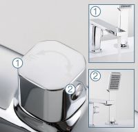 Смеситель на борт ванны Frap H46 F1146 Хром — фото 8, Смесители на борт ванны