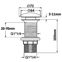Донный клапан Allen Brau Fantasy 5.11001.PT click-clack Петроль — фото 5, Донные клапаны